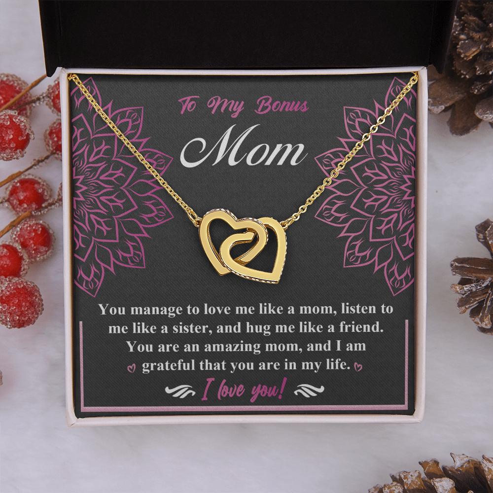 To My Bonus Mom Necklace, Mother Day Birthday Gift Mom, Necklaces For Moms From Daughters, Mother Day Jewelry Mom, Necklaces For Moms