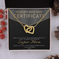 World's Best Mom Certificate Necklace, Gift My Mom Christma, Mom And Daughter Necklace, Mothers Necklace Gifts For Mom From Daughter
