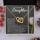 To My Beautiful Daughter Necklace, Valentines Day Gifts For Daughter Adult From Dad, Badass Necklace For Women, To My Bonus Mom Necklace