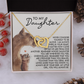 To My Daughter Necklace, To My Mom Necklace, Adult Daughter Valentines Gifts, Necklace From Dad To Daughter