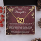 To My Daughter Necklace, Gifts For Adult Daughter From Mom, Mom And Daughter Necklace, My Daughter Gifts From Dad