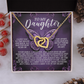 To My Daughter Necklace, Bridal Gift From Mother To Daughter, Daddy Daughter Valentines Gift, Daddy Loves You Necklace Daughter
