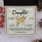To My Beautiful Daughter Necklace, Beautiful Gift For Daughter From Dad Never Forget That I Love You Necklace,