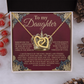 To My Daughter Necklace, Daughter Gifts From Both Parents, Valentine Gift To Daughter From Dad, To My Badass Daughter Necklace From Mom