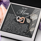 To My Mom Necklace, Message Card Birthday Necklace, Mom Gift Sterling Silver Necklace, Mothers Day Necklace Mom