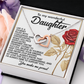 To My Wonderful Daughter Necklace, Gifts For Grown Daughter From Dad, Daughter Valentine Gift From Dad, Daughter Necklace From Parents