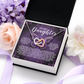 To My Daughter Necklace, Bridal Gift From Mother To Daughter, Daddy Daughter Valentines Gift, Daddy Loves You Necklace Daughter