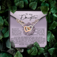To My Daughter Necklace, Daughter Necklace From Mom And Dad, Dad To Daughter Necklace, Daughter Necklace From Mom And Dad