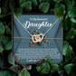 To My Beautiful Daughter Necklace, To My Daughter Necklace From Mom, Mother Day Gifts For Daughters Adult, To My Daughter Necklace From Dad