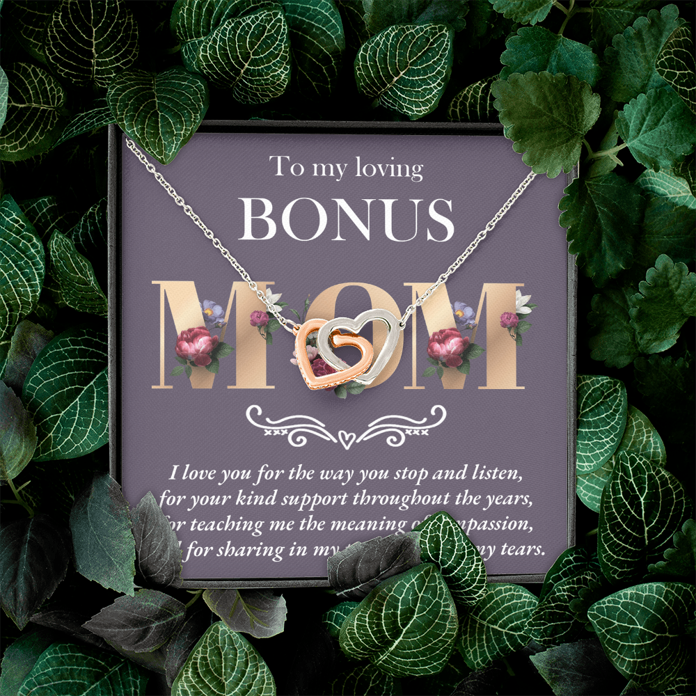 To My Loving Bonus Mom Necklace, Necklace For Mom And Daughters, To Mom From Son Necklace, Young Mom Gift Ideas