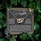 To My Bonus Daughter Necklace, My Daughter Gifts From Mom, Gifts From Dad To Daughter, Necklace For Daughter And Mom