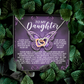 To My Daughter Necklace, Bridal Gift From Mother To Daughter, Daddy Daughter Valentines Gift, Daddy Loves You Necklace Daughter