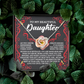 To My Beautiful Daughter Necklace, Jewelry For Daughter From Mom, Gift For Adult Daughter, Gift For My Daughter