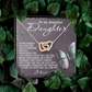 To My Beautiful Daughter Necklace, Daughter Necklace From Daddy Heart, My Daughter Is My Valentine, Father Daughter Gifts Necklace