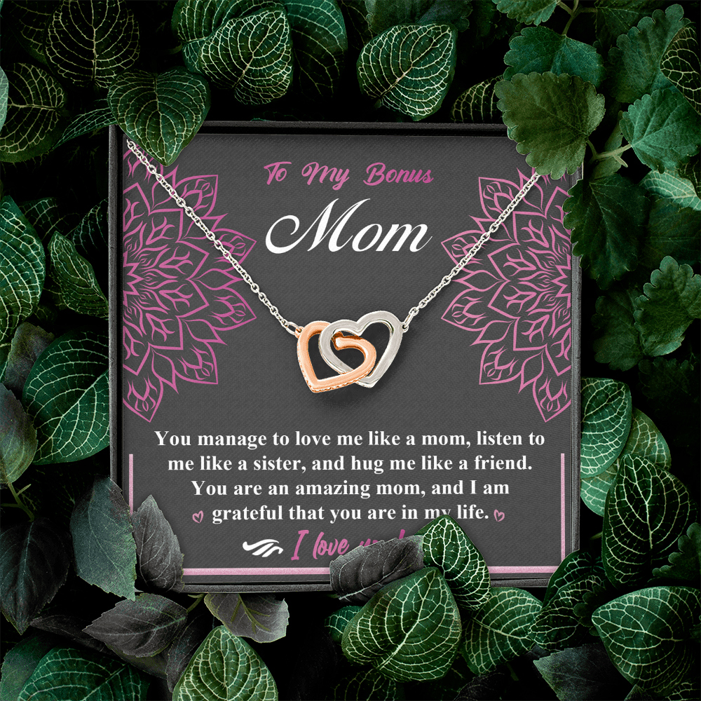 To My Bonus Mom Necklace, Mother Day Birthday Gift Mom, Necklaces For Moms From Daughters, Mother Day Jewelry Mom, Necklaces For Moms
