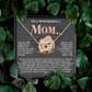 To A Wonderful Mom Necklace, Sentimental Gifts For Mom From Son, Mothers Day Jewelry Mom, Christmas Gifts For Mom In Spanish