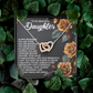 To My Beautiful Daughter Necklace, To My Beautiful Daughter, Valentine Ideas For Adult Daughter, Daddy And Daughter Necklace