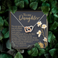 To My Daughter Necklace, Valentines For Adult Daughter, To Our Daughter Gifts From Parents, Daddy Necklace For Daughter