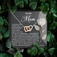 To My Mom Necklace, Message Card Birthday Necklace, Mom Gift Sterling Silver Necklace, Mothers Day Necklace Mom