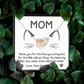 To My Mom Necklace, Message Card Necklace Gift To Mom, Gifts For Your Mom From Daughter, Gifts For Moms From Daughters