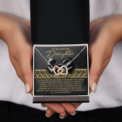 To My Amazing Daughter Necklace, Mother Daughter Necklace Gold, Gifts For Daughter From Dad, Matching Necklaces For Mom And Daughter