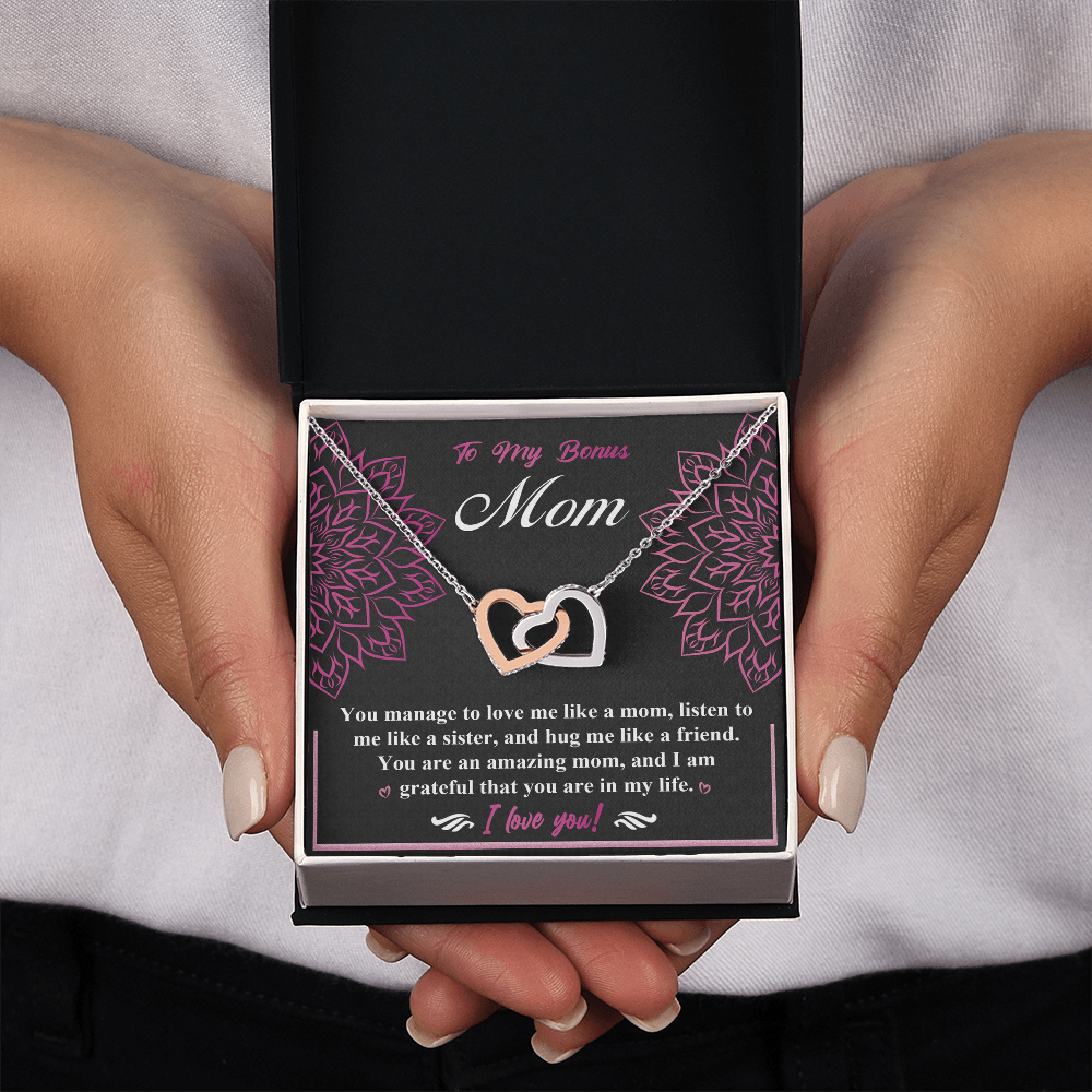 To My Bonus Mom Necklace, Mother Day Birthday Gift Mom, Necklaces For Moms From Daughters, Mother Day Jewelry Mom, Necklaces For Moms