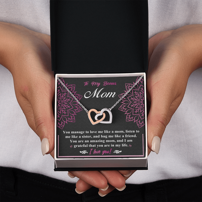 To My Bonus Mom Necklace, Mother Day Birthday Gift Mom, Necklaces For Moms From Daughters, Mother Day Jewelry Mom, Necklaces For Moms
