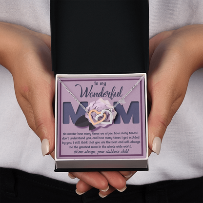 To My Wonderful Mom Necklace, Mom Necklace For Mothers Day, Mom Jewelry Gifts From Daughter, Gifts To Mom From Daughter