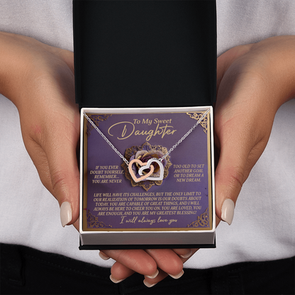 To My Sweet Daughter Necklace, To My Daughter From Dad, Mother And Daughter Jewelry, To My Daughter From Mom