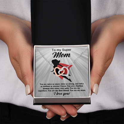 To My Super Mom Necklace, Gifts For Mom Necklace, Momma Necklaces For Women, Gifts From Daughter To Mom, Gifts For Moms From Kids