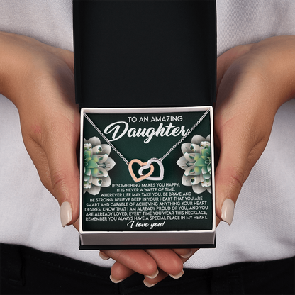 To An Amazing Daughter Necklace, Jewelry For Daughter From Dad, Daughter Gifts From Mom And Dad, For My Daughter Necklace