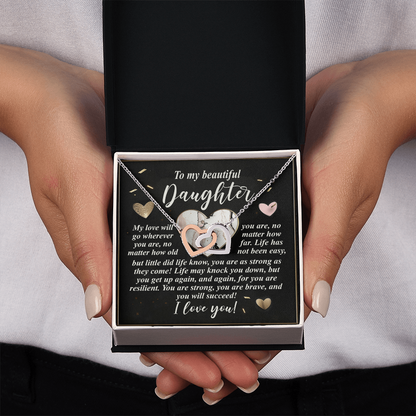 To My Beautiful Daughter Necklace, Bonus Daughter Gifts Unique, Birthday Gift For Adult Daughter, Christmas Gifts For Adult Daughter