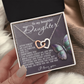 To My Beautiful Daughter Necklace, Daughter Necklace From Daddy Heart, My Daughter Is My Valentine, Father Daughter Gifts Necklace