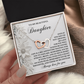 To My Beautiful Daughter Necklace, Daughter Jewelry From Mom, Daughter Necklace From Dad, Daughter Birthday Card From Mom