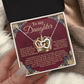 To My Daughter Necklace, Daughter Gifts From Both Parents, Valentine Gift To Daughter From Dad, To My Badass Daughter Necklace From Mom