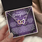 To My Daughter Necklace, Bridal Gift From Mother To Daughter, Daddy Daughter Valentines Gift, Daddy Loves You Necklace Daughter