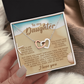 To My Daughter Necklace, For My Daughter From Dad, Adult Daughter Valentine's Gift, Necklace For Daughter From Mom And Dad