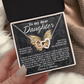 To My Dear Daughter Necklace, Necklace For Daughter From Mom, Graduation Gift For Daughter, Necklace For My Daughter