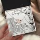 To My Lovely Daughter Necklace, Necklace For My Daughter, Mom And Daughter Gifts, Necklaces For Daughter From Dad