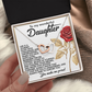 To My Wonderful Daughter Necklace, Gifts For Grown Daughter From Dad, Daughter Valentine Gift From Dad, Daughter Necklace From Parents