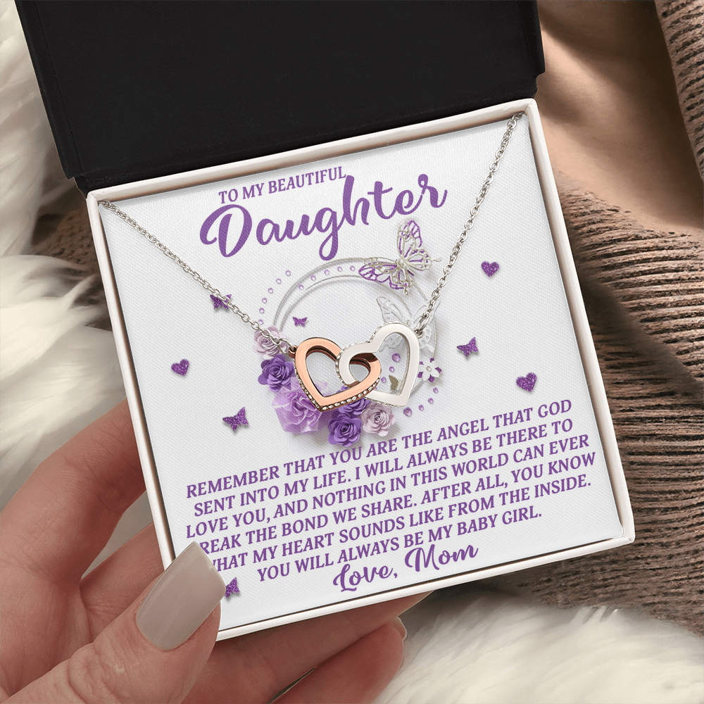 To My Beautiful Daughter Necklace, To My Daughter From Mom, Matching Necklaces For Mom And Daughter, My Daughter Necklace From Mom