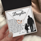 To My Badass Daughter Necklace, To My Badass Daughter Necklace, To My Badass Daughter Crown Necklace, To My Daughter From Dad