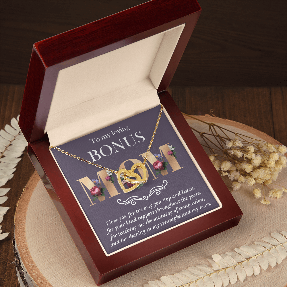 To My Loving Bonus Mom Necklace, Necklace For Mom And Daughters, To Mom From Son Necklace, Young Mom Gift Ideas