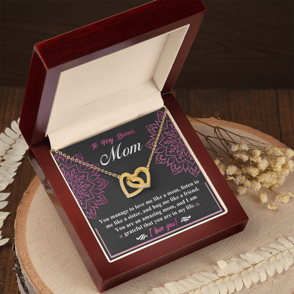 To My Bonus Mom Necklace, Mother Day Birthday Gift Mom, Necklaces For Moms From Daughters, Mother Day Jewelry Mom, Necklaces For Moms