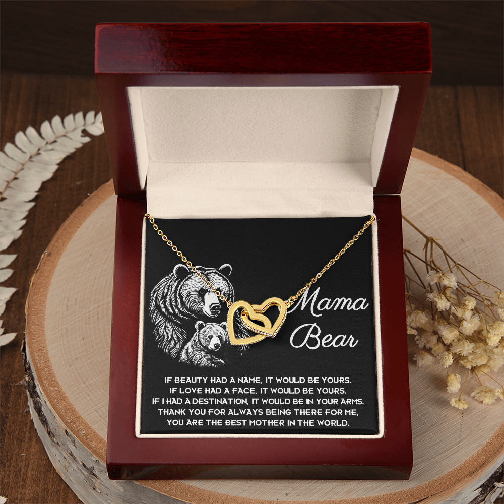 Mama Bear Necklace, Necklace For Your Mom, Mother Christma Gift From Daughter, Mom Daughter Necklace, Meaningful Gifts For Mom