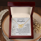 To My Beautiful Daughter Necklace, Daughter Jewelry From Mom, Daughter Necklace From Dad, Daughter Birthday Card From Mom