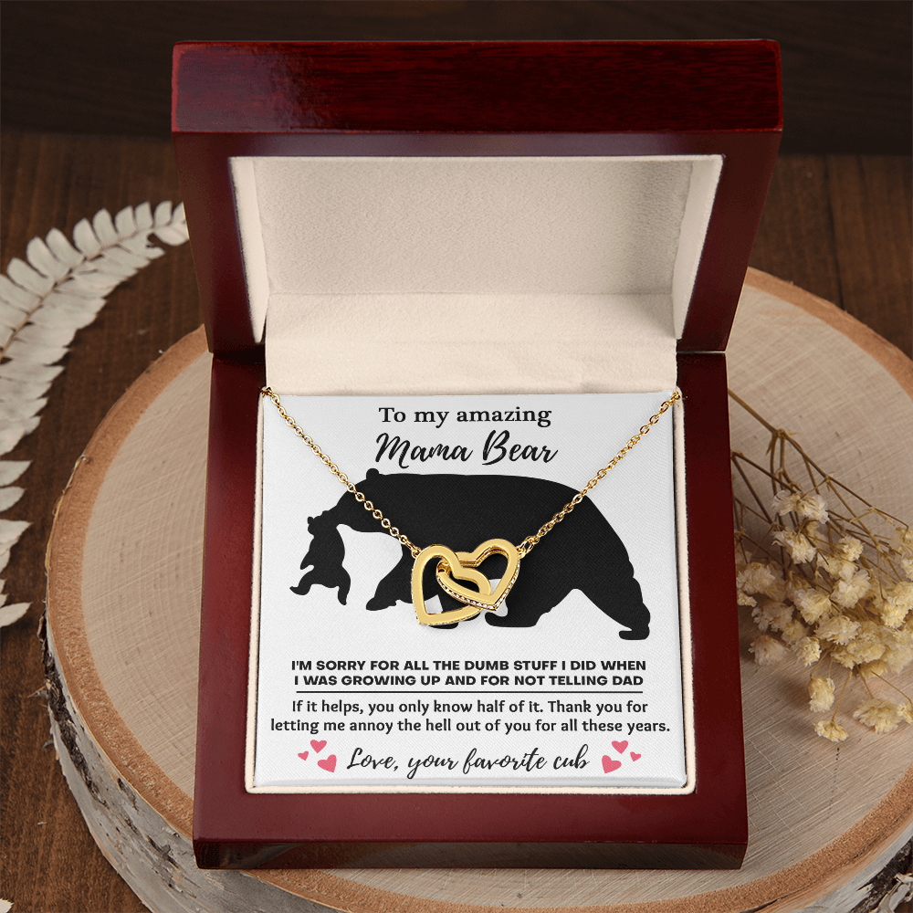 To My Amazing Mama Bear Necklace, Boyfriends Mom Mothers Day Gift, Christmas Presents For Bf Mom, Christmas Gifts For Bfs Mom