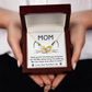 To My Mom Necklace, Message Card Necklace Gift To Mom, Gifts For Your Mom From Daughter, Gifts For Moms From Daughters
