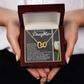 To My Beautiful Daughter Necklace, Valentines Day Gifts For Daughter Adult From Dad, Badass Necklace For Women, To My Bonus Mom Necklace