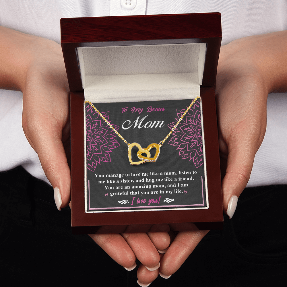 To My Bonus Mom Necklace, Mother Day Birthday Gift Mom, Necklaces For Moms From Daughters, Mother Day Jewelry Mom, Necklaces For Moms